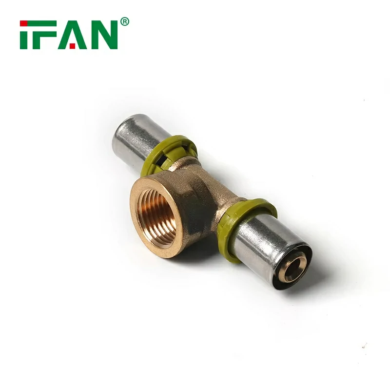 Ifan Gas Brass Press Female Tee